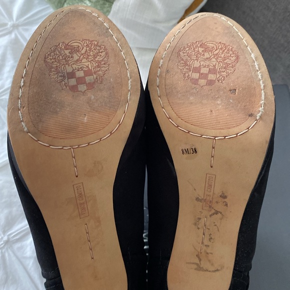 Vince Camuto Elaina suede booties with gold tone hardware shooties date night - Picture 8 of 13